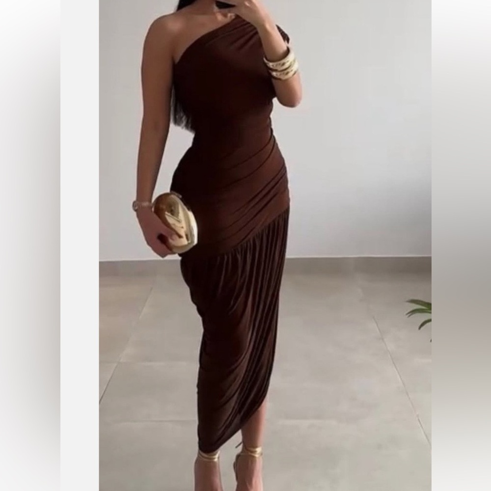 ZARA one shoulder dress